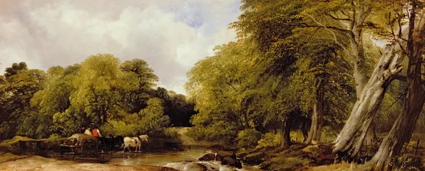 Waldige Flusslandschaft, 1850